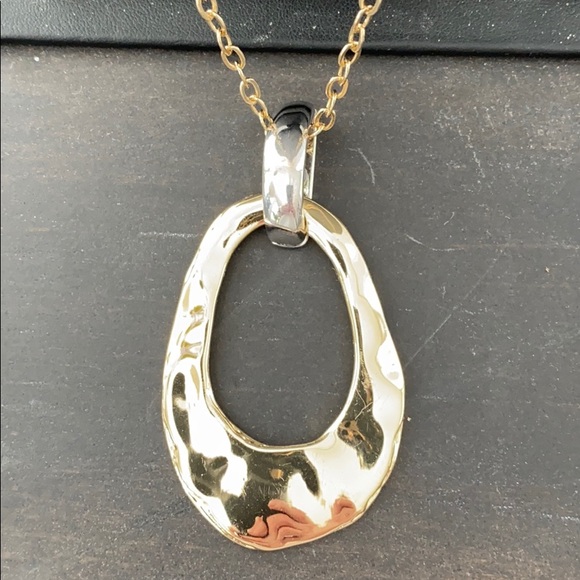 Halogen new (I)long silver & gold statement neckla - Picture 2 of 3